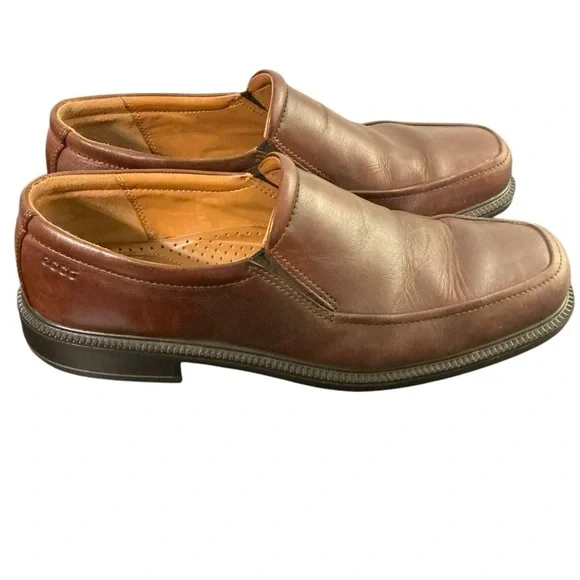 Ecco | Shoes | Ecco Mens Brown Dress Shoes Loafers Size 45  display picture 2